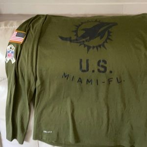 Salute to service. Miami dolphins long sleeve dri fit.